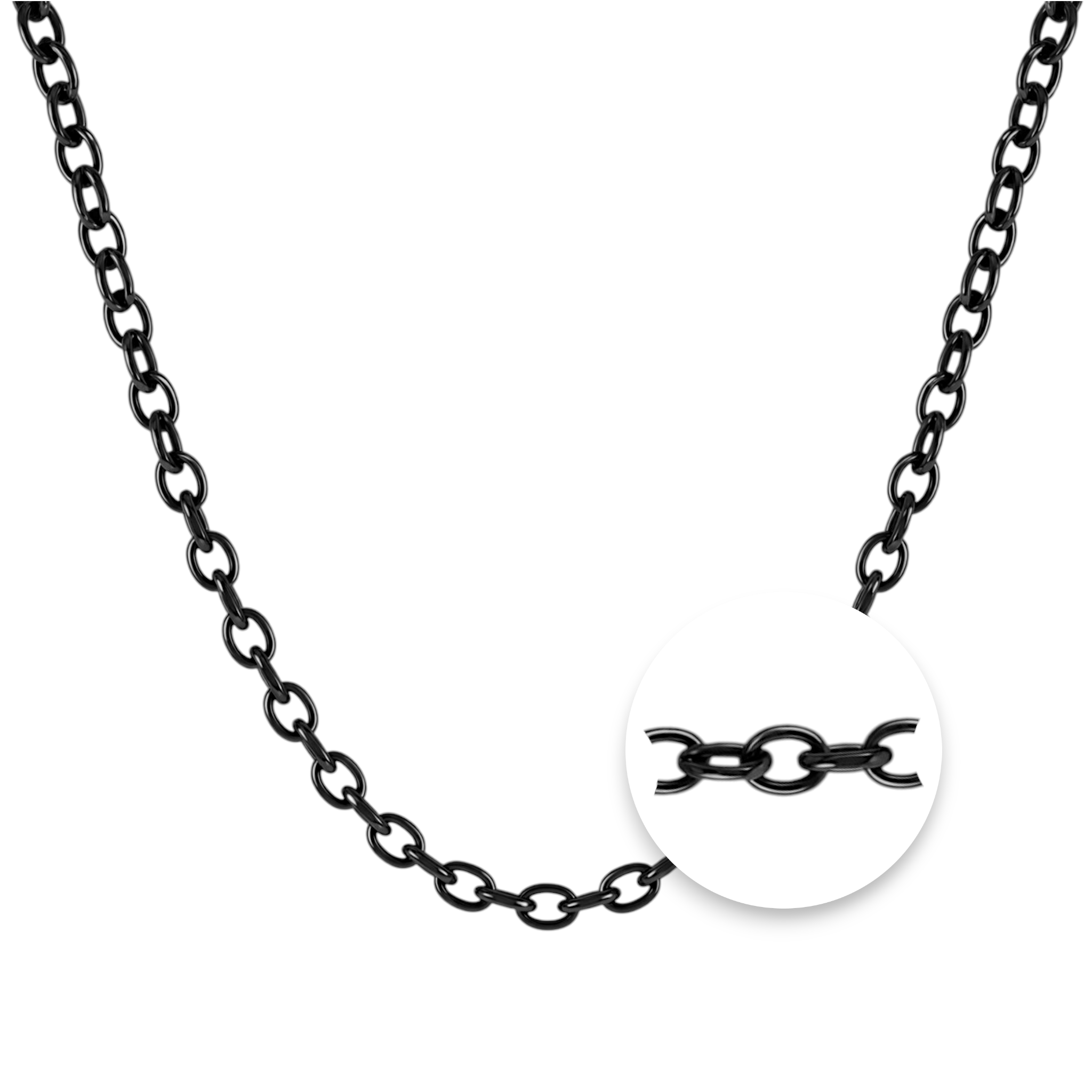 cadena-de-acero-quirurgico-negro-diseno-rolo-de-3-0mm-y-55-cm-de-largo